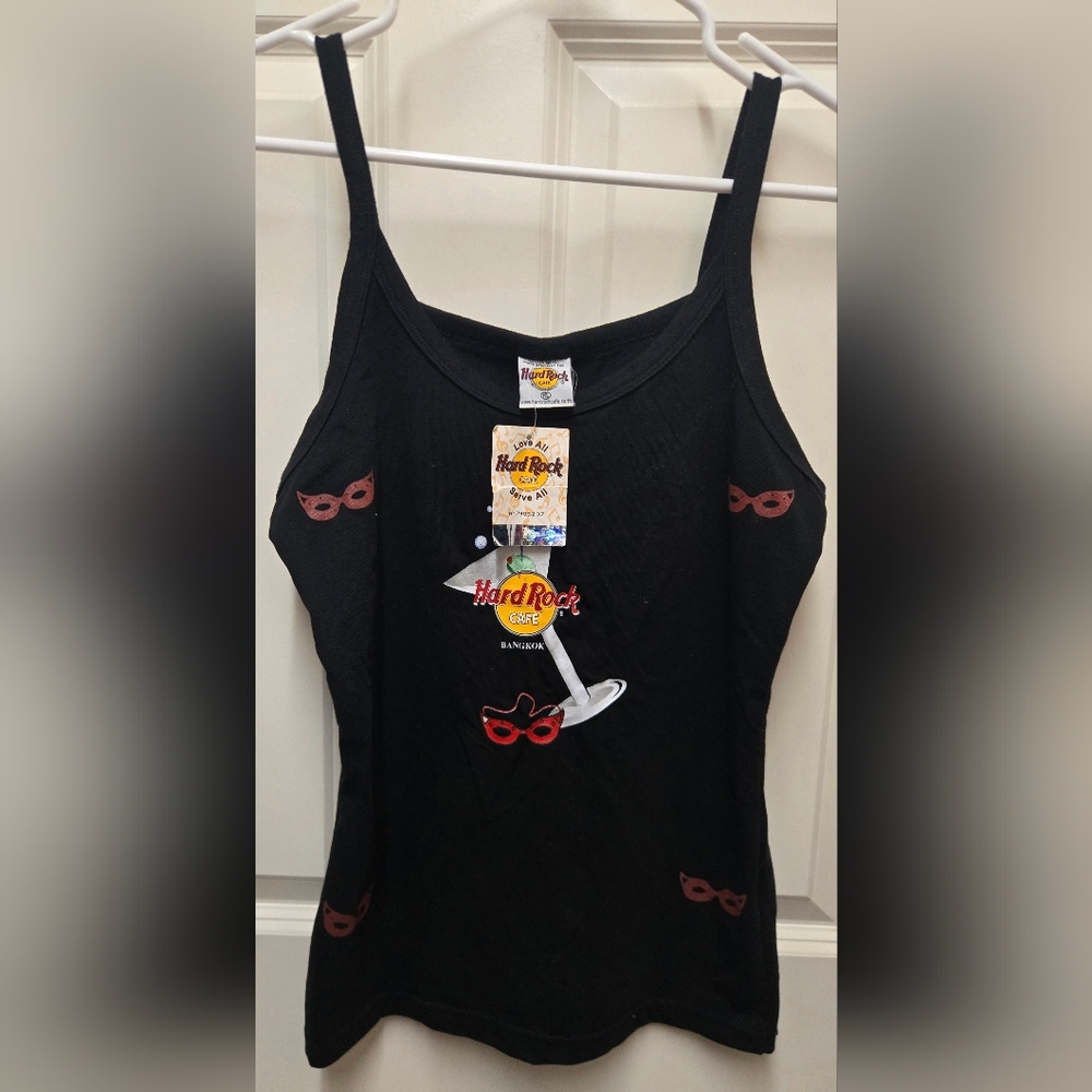 NWT Hard Rock Cafe Bangkok Black Tank Top Youth Size XL or Adult Women S/M